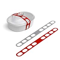 Lid Latch the reusable universal lid securing strap for crockpots, casserole dishes, pots, pans and more. Make it easy to transport your favorite dishes with one simple strap.(Retail Red/Grey)
