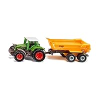 1605, Fendt Tractor with Krampe Dump Truck, Toy Tractor, Metal/Plastic, Green/Yellow, Removable cab, Tipping Trough, Trailer with Smooth-Running rubberisedg Wheels, Trailer Coupling