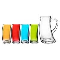LEONARDO HOME Swing 029368 Cup/Jug 5 Pieces Glass Multi-Coloured