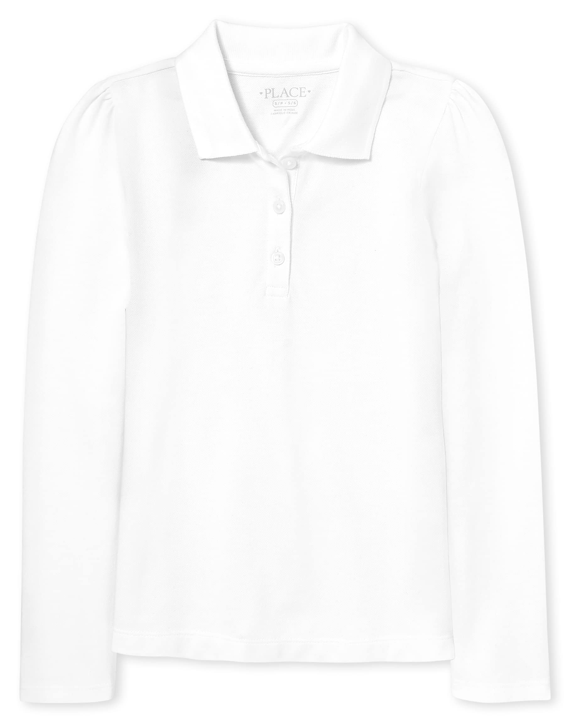The Children's Place Girls' Long Sleeve Pique Polo