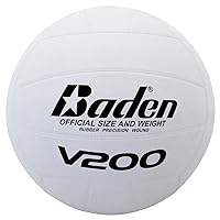 Baden | V200 | Rubber | Indoor + Outdoor Volleyball | All Ages | Official Size 5 | White