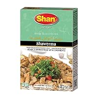 Shan Shawerma Arabic Seasoning Mix 1.41 oz (40g) - Spice Powder for Arabic Stir Fried Meat with Condiments - Suitable for Vegetarians - Airtight Bag in a Box