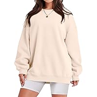 Womens Oversized Sweatshirts Hoodies Fleece Crew Neck Pullover Sweaters Casual Fall Fashion Tops 2023 Trendy Clothes