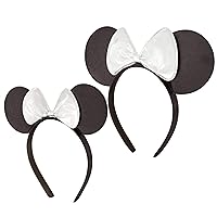 ABG Accessories Girls Minnie Mouse Ears Headbands, Set Of 2 For Mommy And Me, Matching for Adult and Little Girl