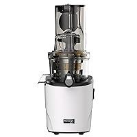 Whole Slow Juicer REVO830W Cold Press Masticating Juicer Machine | Extra Wide 88mm & 48mm Food Chutes | Quiet Strong Motor Auto-Cut Fruits & Veggies | Smoothie Sorbet Attachment | White
