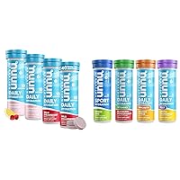 Nuun Hydration Daily, Wellness Electrolyte Tablets, Mixed Berry, 4 Pack (40 Servings) & Hydration Complete Pack - Sport, Vitamins, Immunity and Rest Electrolyte Drink Tablets, Mixed