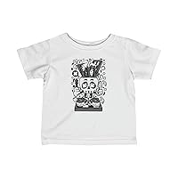 Chess Skull Head Graphic Tee for Baby Boys and Girls Unleash Their Strategic Style with This Adorable Chess Inspired Shirt.