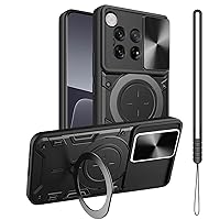 for OnePlus 12 Case,Metal Stand Ring Holder for OnePlus 12 Phone Case,Camera Lens Protector,Slim Full Protection Shockproof Cover for Women Men,Basic Cases for OnePlus 12 5G 2024 (Black)