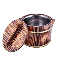 1 Pc Cask Rice Cask Soup Bowl Sushi Making Accessory Rice Cooker Sushi Rice Tub Chinese Rice Bibimbap Bowl Tofu Bucket Wooden Tray Multipurpose Rice Bowl Stainless Steel Household