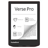 PocketBook Verse Pro E-Reader Waterproof | Eye-Friendly 6'' E-Ink Carta™ HD Touchscreen | Audio-Book & E-Book Reader | Text-to-Speech Function | SMARTlight | 16GB | WiFi & Bluetooth | Red