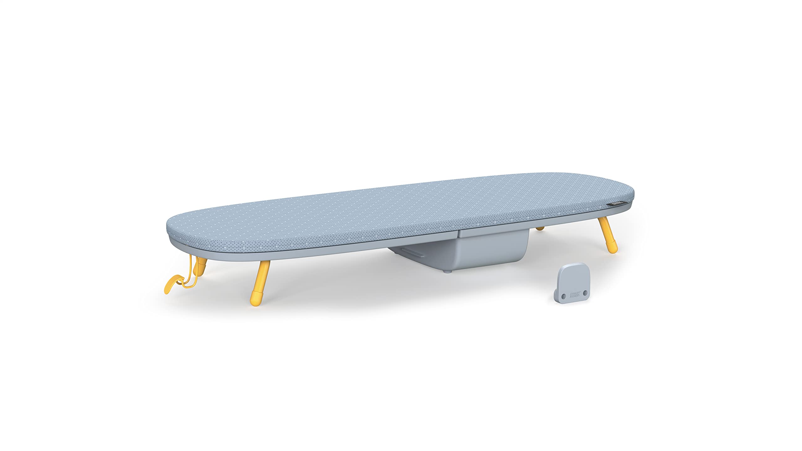 Joseph Joseph Folding Space-Saving, Compact Table-top Ironing Board, Grey/Yellow