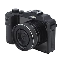4K Digital Camera, 48 megapixel Vlogging Camera Front Rear Dual Lens 48 Megapixels 18X Autofocus WiFi OTG One Key Transfer Sharing, for Travel Party Growth Records (Black)