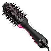 REVLON One-Step Volumizer Enhanced 1.0 Hair Dryer and Hot Air Brush | Now with Improved Motor | Amazon Exclusive (Black Pink)