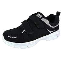 Mens Galley Double Hook-and-Loop Mesh Sneaker Shoe. Lightweight Footwear with Rubber Toe Guard