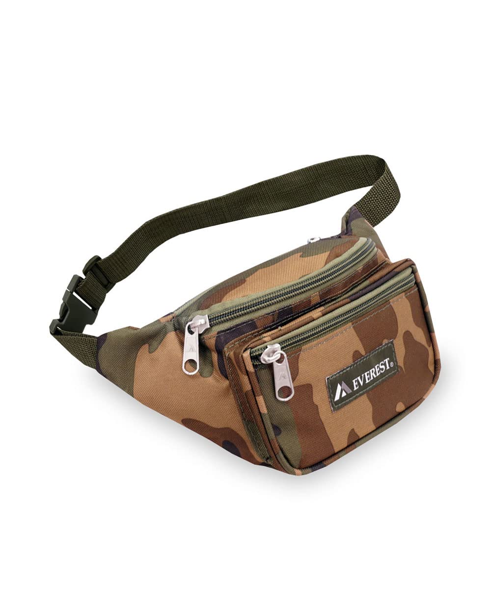 Everest Woodland Camo Waist Pack, One Size,C044KD-CAMO