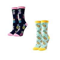 HAPPYPOP Pineapple Gifts Hawaiian Gifts, IVF Gifts Women Fertility Gifts, Funny Pineapple Socks Fruit Socks