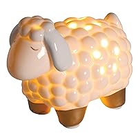 C.R. Gibson Porcelain Seep LED Night Light for Newborns, Babies, and Nurseries, 5.5