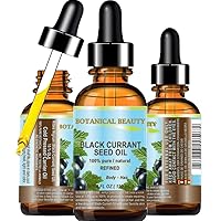 BLACK CURRANT SEED OIL Pure Natural Undiluted Refined Cold Pressed Carrier oil. 4 Fl.oz. - 120 ml. For Skin, Hair, Lip and Nail Care