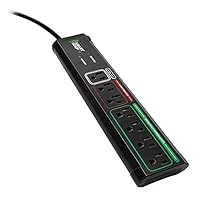 ECG-7MVR Energy Saving Surge Protector with Autoswitching Technology, 7 Outlet