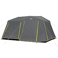 CORE Large Multi Room Tent for Family with Full Rainfly for Weather and Storage for Camping Accessories | Portable Huge Tent with Carry Bag for Outdoor Car Camping