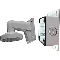 PC120 DS-1272ZJ-120 Wall Mount Bracket for Hik Vision Dome IP Camera DS-2CD2147G2-LSU, DS-2CD2143G2-IU, DS-2CD2183G2-IU Bundle with Back Box of PC110 WMS WML DS-1272ZJ-110 LTB342-110 Bracket