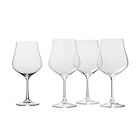Mikasa Grace Set of 4 Red Wine Glasses, 22-Ounce, Clear
