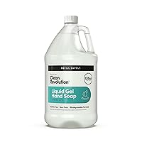 Clean Revolution Liquid Gel Hand Soap, Silky Rich Liquid, Quick Lather, Fast Rinsing, Contains Real Essential Oils (Spring Air) 128 Fl Oz