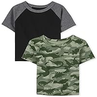 The Children's Place Baby and Toddler Boys Camo Raglan Top 2-Pack