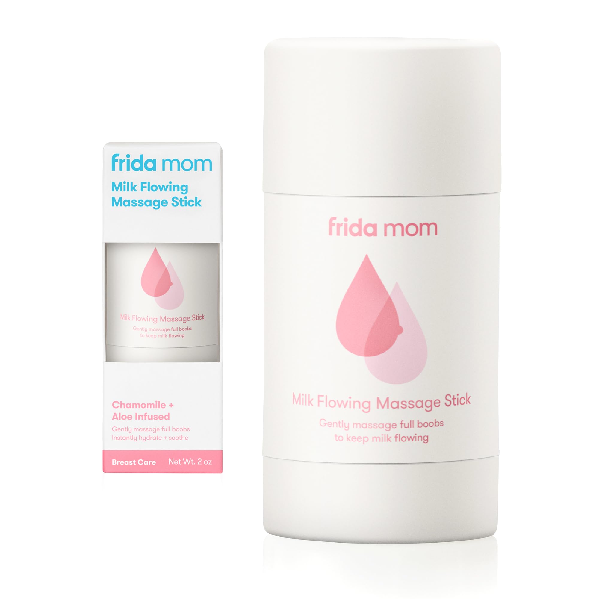 Frida Mom Milk Flowing Massage Stick for Breastfeeding and Nursing Moms, Infused with Chamomile + Aloe to Hydrate and Soothe