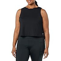 Amazon Essentials Women's Tech Stretch Cropped Loose-Fit Tank