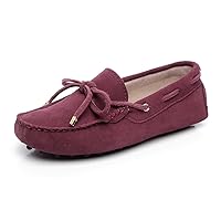 Women's Classic Suede/Fabric Penny Loafers Comfort Handmade Slipper Moccasins