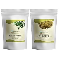 HERBAL HILLS Neem Leaf Powder and Gurmar Powder Gymnema Sylvestre Pack of 2 Combo