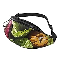 Various Vegetables Fanny Pack For Women And Men Fashion Waist Bag With Adjustable Strap For Hiking Running Cycling