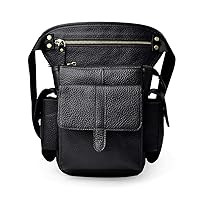 Multifunctional Men's Messenger Bag Heavy-Duty Belt Fanny Pack Leg Bag Tablet Bag