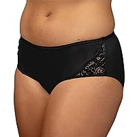 Shadowline Women's Nylon Hipster Panty with Lace Insert 3 Pack