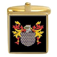 Maidment England Family Crest Surname Coat Of Arms Gold Cufflinks Engraved Box