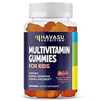Multivitamin Gummies for Kids | Packed With Daily Vitamins and Minerals for Optimal Overall Wellness | Kids Multivitamin Gummy with Vitamin C, D and Zinc | 60 Gluten Free Fruit Flavored Gummies