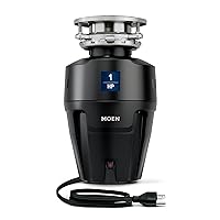 Moen EX100C EX Series 1 HP Continuous Feed Garbage Disposal, Unfinished