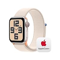 Apple Watch SE GPS + Cellular 40mm Starlight Aluminum Case with Starlight Sport Loop with AppleCare+ (2 Years)