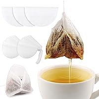 100Pcs 3D Ultra-Thin Corn Fiber Drawstring Sealing Tea Filter Bags,Disposable Empty Tea Infuser Bags for Loose Leaf Tea Pot Soup Coffee Braised Food Flower Tea