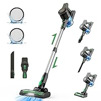 Vactidy Cordless 6-in-1 Lightweight Stick Vacuum Cleaner with Brushless Motor, 45 Min Runtime, for Hard Floors and Carpets