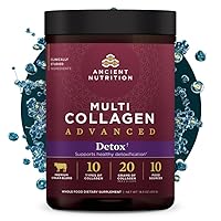 Ancient Nutrition Advanced Collagen Powder Protein Detox with Probiotics and Vitamin C, Unflavored, Hydrolyzed Collagen Peptides Supports Healthy Detoxification and Gut Support, 36 Servings