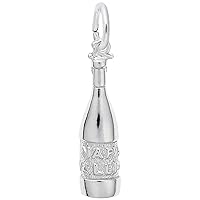 Rembrandt Charms Napa Valley Wine Bottle Charm, Sterling Silver