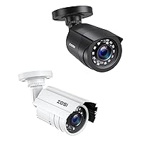 ZOSI 2Pcs 2.0MP 1080p 1920TVL Outdoor Indoor Security Camera,Hybrid 4-in-1 TVI/CVI/AHD/CVBS CCTV Camera,for 960H,720P,1080P,5MP,4K Analog Home Surveillance DVR System