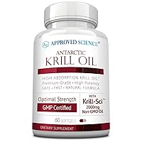 Krill Oil - 2000mg Antarctic Krill Oil, 650mcg Astaxanthin - 260mg EPA, 160mg DHA - 60 Softgels - 1 Month Supply