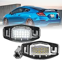 NSLUMO Led License Plate Lights Xenon White Number Plate Lamps for Hon'da Civic Accord Odyssey A'cura MDX RL TL Exterior Rear Tag Light OEM Replacement