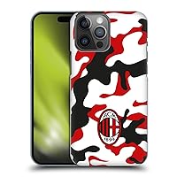 Officially Licensed AC Milan Camouflage Crest Patterns Hard Back Case Compatible with Apple iPhone 14 Pro Max
