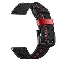 Leather Watch Band Straps For 20mm 22mm Universal Bracelet Compatible with most watches with 22MM straps