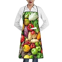Black White Music Note Print fashion Kitchen Apron,For Women Men Cooking Gardening Staff Waterproof Apron,With Pockets