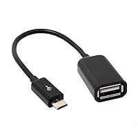 Micro USB 2.0 OTG Cable, On The Go Adapter, Male Micro USB to Female USB for LG G4,Samsung S6 Edge S4 S3 Android Smart Phones Tablets with OTG Function by Master Cables